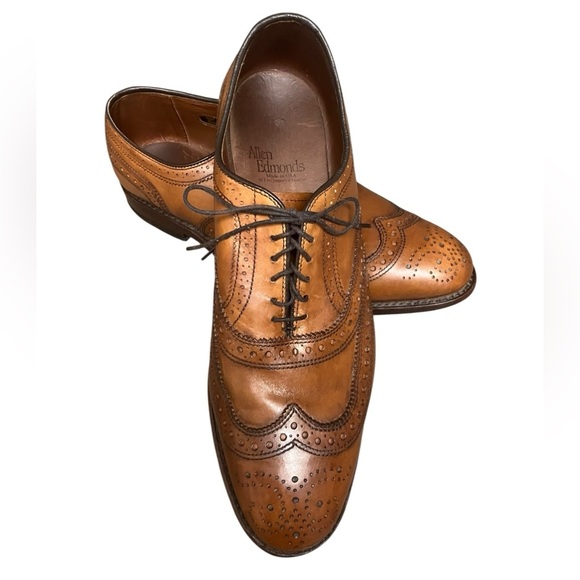 Allen Edmonds Strand Oxford Dress Shoe Mens 7.5 D Walnut Brown Leather Cap Toe - Picture 3 of 12